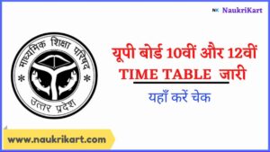 UP Board Time Table 2023