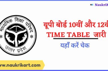 UP Board Time Table 2023