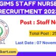 GIMS staff nurse recruitment 2023